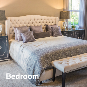 image of bedroom scene with Bedroom text overlay