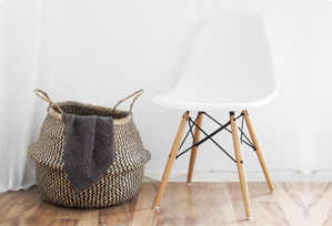 small rustic white chair